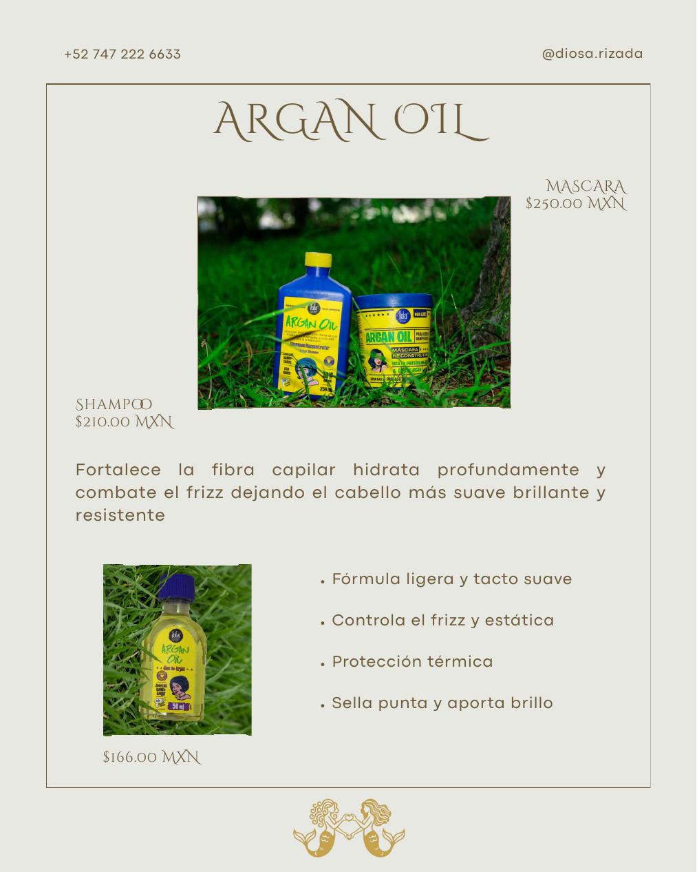 Línea Argan Oil de Lola Cosmetics