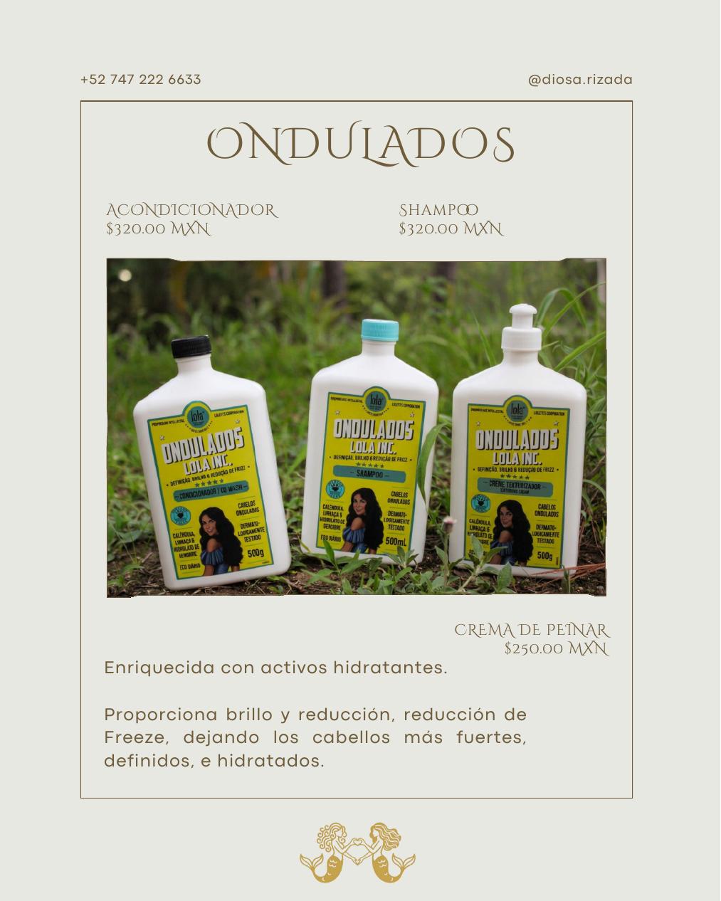 Línea Ondulados de Lola Cosmetics