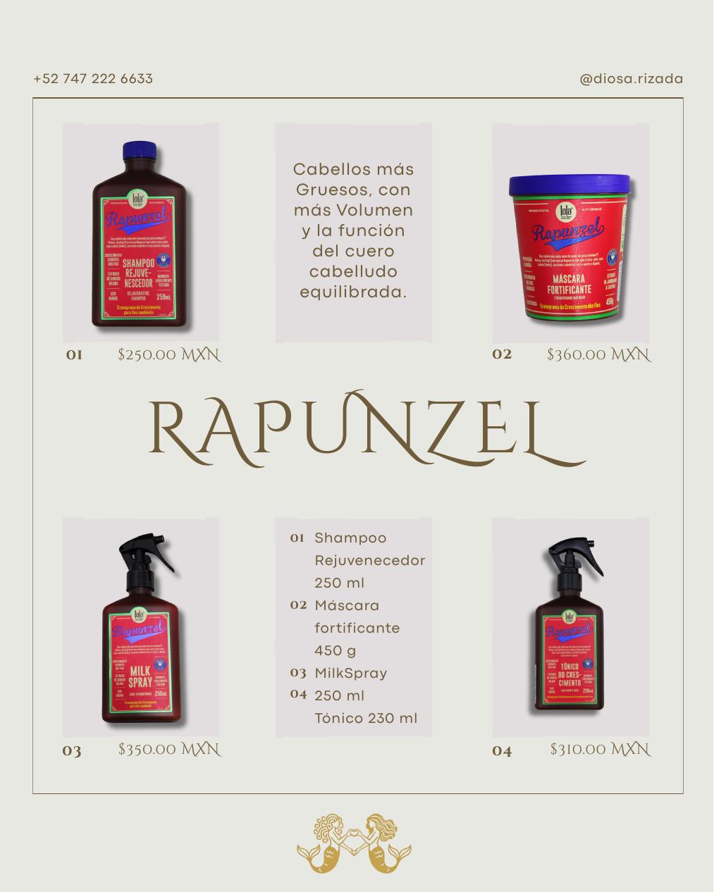 Línea Rapunzel de Lola Cosmetics