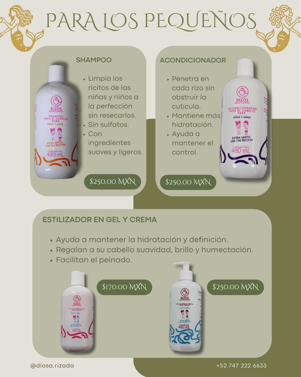 Línea infantil de Rizos Mexicanos